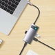 Разветвитель USB-Хаб 4в1 Type-C TO USB 3.0х4 док-станция Metal Gleam Series серый, Baseus (WKWG070013) - изображение 3