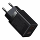 Сетевое зарядное устройство 1Type-C+1USB на 30W с быстрой зарядкой QC+PD блок питания черный Baseus (CCSUPP-E01) - изображение 1