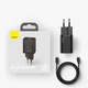 Мережевий зарядний пристрій Super Silicone PD Charger 20W (Type-C) блок живлення+кабель Lightning чорний, Baseus (TZCCSUP-B01) - зображення 3