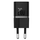Мережевий зарядний пристрій 1x Type-C з швидкою зарядкою GaN5 Fast Charger 20W блок живлення чорний, Baseus (CCGN050101) - зображення 2