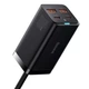 Сетевой фильтр (удлинитель) EU розетка+2USB+2Type-C + кабель 2Type-C с быстрой зарядкой GaN3 Pro 100W, Baseus (PSZM000401) - изображение 2