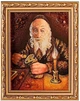 Картина "Еврей с монетами у свечи" из янтаря 20х30 - изображение 2