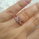 Кольцо с цирконами "Переплетение чувств" Xuping Jewelry покрытие медзолото 18К размер 16 мм в бархатной сувенирной коробочке (9792) - изображение 7