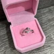 Каблучка ювелірний сплав із покриттям сріблом "Симфонія обіймів" Xuping Jewelry розмір регулюється від 15 до 19 мм упакована в оксамитову коробочку (15977.ло) - зображення 1