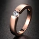 Кольцо с кубическим цирконом в форме бриллианта "Золотая классика" Xuping Jewelry медзолото 18К размер 20 мм (9730) - изображение 2