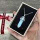 Місячний камінь Кулон у вигляді кристала шестигранника На ланцюжку медсталь в Сувенірній коробочці (11530) - зображення 2