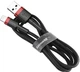 Кабель Baseus Cafule Cable USB For Lightning 2.4A 1m Black/Red (CALKLF-B19) - зображення 6