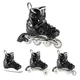 Роликові ковзани 2в1 Nils Extreme NH10905 LED розм. L 39-42 чорний - зображення 8