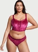 Корсет Victoria's Secret Unlined Lace-Up Velvet Corset Top S Рожевий - зображення 4