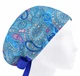 Медицинская шапочка женская HeadwearUniverse универсальная принт Индийские огурцы голубые - изображение 1
