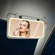 Дзеркало прямокутне з LED підсвічуванням на козирок автомобіля з акумулятором JX538/XR2177 ABS-Пластик, скло - зображення 3