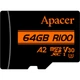 Карта пам'яті Apacer microSDXC 64GB Class 10 UHS-I U3 R-100 MB/s AP64GMCSX10U8-R - зображення 2