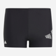 Kąpielówki chłopięce bokserki adidas 3 Bar Log Boxer HR7480 104 cm Czarne (4066745161921) - obraz 1