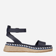 Sandały damskie skórzane Tommy Hilfiger THIFW0FW07080DW6 37 Granatowe (8720643134727) - obraz 2