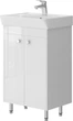 Тумба напольная JUVENTA Trinity-50 белая с умывальником SANOVIT Neon-50 - изображение 1