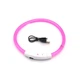 Світлодіодний LED нашийник Lesko L-18 Pink M USB водовідштовхувальний, що світиться, для собак і котів - зображення 2