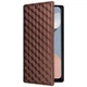 Чехол Deexe Rhombus Book для ZTE Blade A54 - Brown - изображение 3