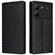 Чехол Deexe Rhombus Book для ZTE Blade A54 - Black - изображение 1