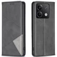 Чехол-книжка с кармашками UniCase Geometric Pattern для Xiaomi Redmi Note 13 - Black - изображение 1