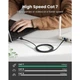 Патч корд Ugreen сетевой кабель 10 Гбит / с 600 МГц совместимый со Smart TV, Svicth плоский 1 м Black (NW189) - изображение 2