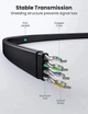Патч корд UGREEN сетевой кабель 40 Гбит\с 2000 МГц Ethernet RJ45 Cat 8 плоский 1М Black (NW134) - изображение 7