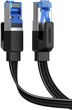 Високошвидкісний інтернет кабель RJ45 Cat8 Ethernet UGREEN плоский плетений Lan мережевий кабель шнур 1 м (40169) - зображення 1