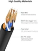 Патч корд Ugreen сетевой кабель 10 Гбит\с Ethernet RJ45 Cat 6a круглый 0.5М Black (NW122) - изображение 4