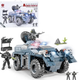 Конструктор Block XJ-792A "Бронированная военная машина 19см" ( 626 дет. ) - изображение 3