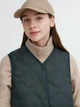 Теплый жилет пуховый удлиненный женский Uniqlo 254878028 XS Зеленый (1159797449) - изображение 5