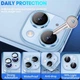 Захисне скло Epik Metal Classic на камеру (в упак.) на Apple iPhone 15 (6.1") / 15 Plus (6.7") Блакитний / Light Blue - зображення 4