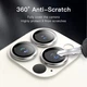 Защитное стекло Epik Metal Classic на камеру (в упак.) для Apple iPhone 14 Pro (6.1") / 14 Pro Max (6.7") Серебряный / Silver - изображение 6