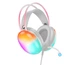 Игровые наушники полноразмерные W109 Gaming USB/3.5/50mm/2m для компьютера,ноутбука с динамическим волшебным световым эффектом RGB White - изображение 4
