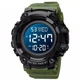 Часы наручные 1968BKBK SKMEI с подсветкой, ARMY GREEN-BLACK - изображение 4