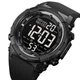 Часы наручные 1845BK SKMEI с подсветкой, BLACK-BLACK - изображение 2