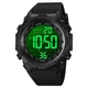 Часы наручные 1845BK SKMEI с подсветкой, BLACK-BLACK - изображение 4