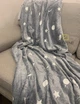 Плед 115х185 см Серый Двусторонний на кровать диван Одеяло Звёздное небо Светиться в темноте - изображение 6