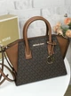 Сумка жіноча Michael Kors Avril Small Logo Top-Zip Satchel коричнева (35F1G4VM2B) - зображення 2