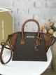 Сумка жіноча Michael Kors Avril Small Logo Top-Zip Satchel коричнева (35F1G4VM2B) - зображення 5