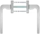Комплект дверных ручек Rostex Dante H53 38-52 мм 2 шт Хром матовый (RST-1031600001) - изображение 4