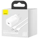 СЗУ Baseus Super Si Quick Charger 20W (1USB-C) + кабель Type-C to Lightning (TZCCSUP-B) Белый - изображение 3