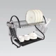 Сушилка для посуды двухуровневая Maestro MR-1025-38-BlaСk 38х26,5х39 см черная - изображение 2