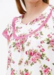 Ночная сорочка Saimeiqi 2XL белая с розовым 1240 - изображение 4