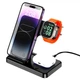 Бездротова зарядка Qi 3в1 Borofone BQ26 |15W Max| Док-станція для iPhone + iWatch + Airpods Black - зображення 1