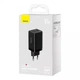 Сетевое зарядное устройство для Baseus GaN5 Pro 65Вт 2 Type-С+USB с кабелем Type-C 1м Черный - изображение 6