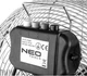 Напольный профессиональный вентилятор Neo Tools 50Вт/30см/3 скорости/кнопочное упр. Серый (90-009) - изображение 3