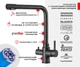 Змішувач кухонний AQUAMARIN ORION 350 NERO granite (Гранітний) із підключенням до фільтру. Чорний матовий - зображення 6