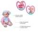 Пупс функциональный BABY Cute пьет из бутылочки ходит в туалет звуки аксессуары 33 см (2289003)(L 006-7/002) - изображение 3