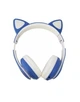 Наушники беспроводные Cat Ear VZV-24M Bluetooth с разноцветной LED подсветкой и кошачьими ушками Синие - изображение 1