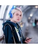 Наушники беспроводные Cat Ear VZV-24M Bluetooth с разноцветной LED подсветкой и кошачьими ушками Синие - изображение 4