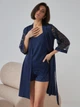 Халат женский BARWA garments 0337 S Темно-синий (2110003371415) - изображение 4